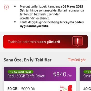 Faturalara Gelen Yüksek Zamlar Vodafone'dan Soğuttu