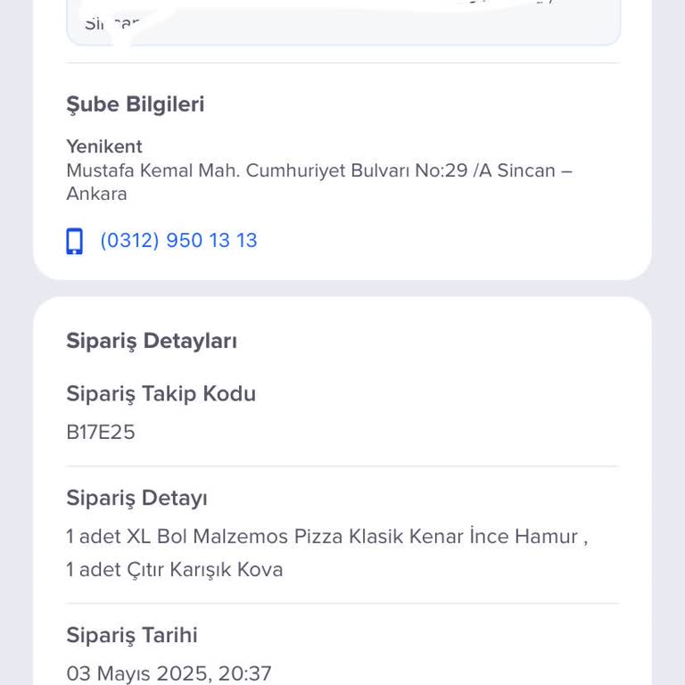Sipariş Bir Saattir Gelmedi Müşteri Hizmetleri İlgisiz