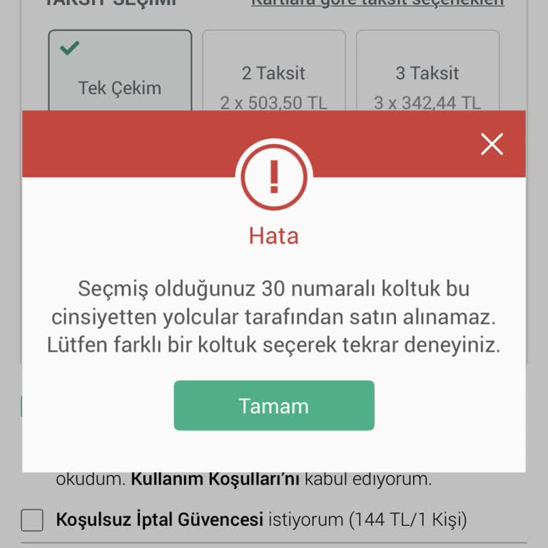 Kupon Kullanılamıyor Ve Yolcu İndirme Sorunu