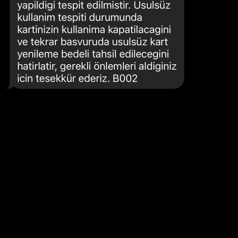 Öğrenci Akbilimde Haksız Usulsüz Kullanım Uyarısı Aldım
