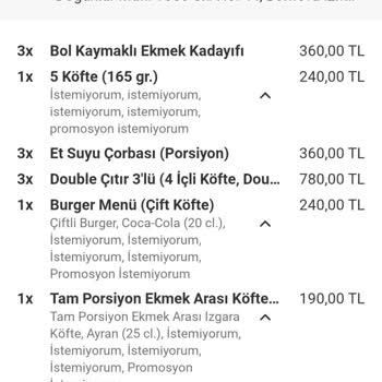 Yemeksepeti Ve Köfteci Yusuf Siparişinde Kötü Ürünler Ve Yetersiz Destek