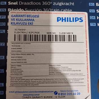 Philips Kablosuz Süpürge Fırça Kırılması Ve Servis Mağduriyeti