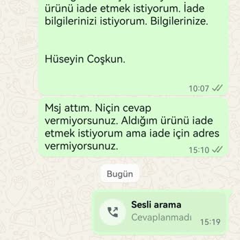 Eksik Ve Hatalı Ürün, İade Sürecinde Destek Alamıyorum