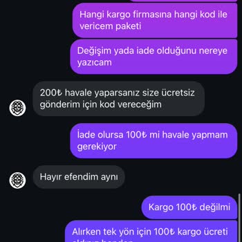 İade Sürecinde Yüksek Kargo Ücreti Ve İletişimsizlik