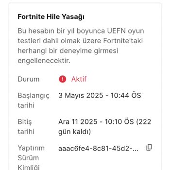 Oynamadığım Oyundan Sebepsiz Ban Ve Yetersiz Destek