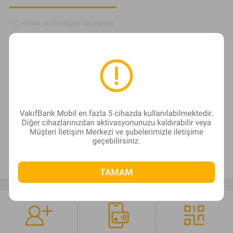 VakıfBank Mobil Girişte Cihaz Sınırı Mağduriyeti