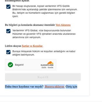 İstanbul VFS Hesabıma Erişemiyorum Başvuru Yapamıyorum