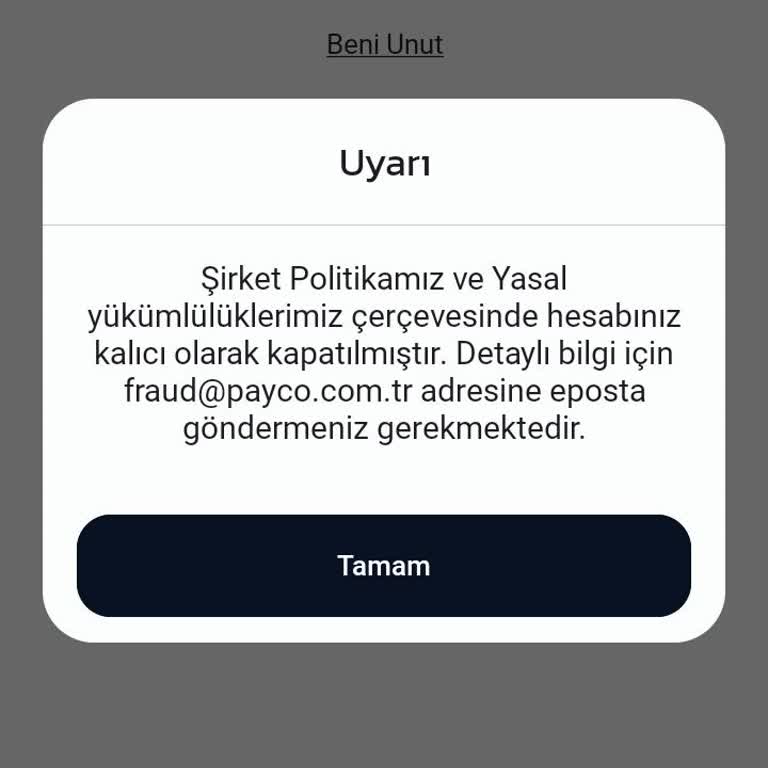 Payco Hesabım Aniden Kapatıldı Param İçeride Kaldı
