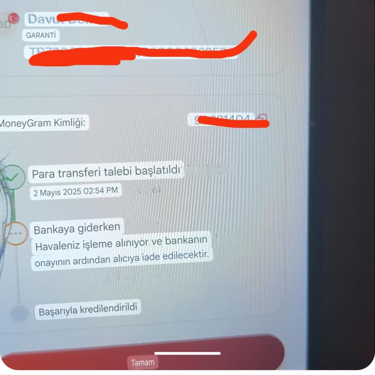 MoneyGram İle Yapılan Havale Garanti Bankası Hesabıma Ulaşmadı