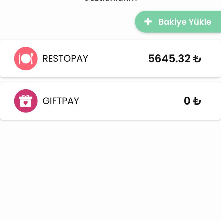 Restopay Bakiyemi Giftpay'a Aktaramıyorum, Alışveriş Yapamıyorum