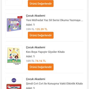 Çocuk Akademi Eksik Ürün Cevapsız Destek: Hayal Kırıklığı Yaşadım