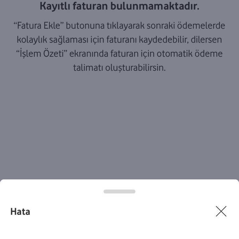 Vodafone Pay'de Kayıtlı Faturalar Görünmüyor Ve Giriş Sorunları Yaşıyorum