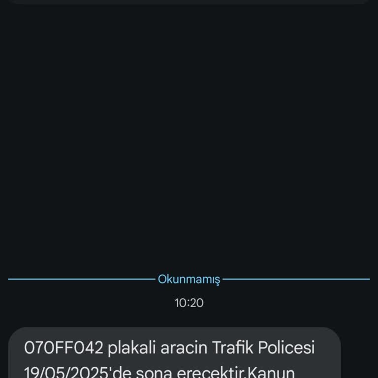 Bilgim Dışında Sigorta Mesajı Ve Yanlış Plaka Bilgilendirmesi
