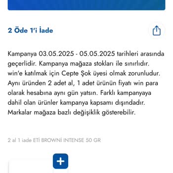 Kampanya Şartlarına Uygun Olmayan Para İadesi