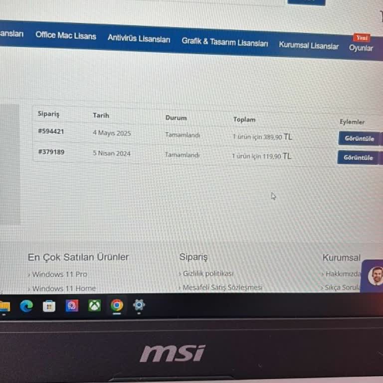 Pazar Günü Satış Yapıp Destek Vermeyen Firma Ve Çalışmayan Ürün Sorunu