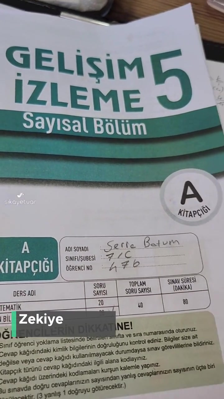 İşleyen Zeka Yayınları Deneme 5 Matematik 15. Soru Hatalı videonun kapak resmi
