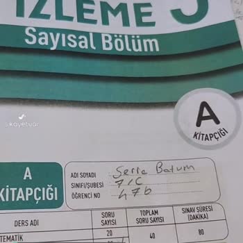 İşleyen Zeka Yayınları Deneme 5 Matematik 15. Soru Hatalı