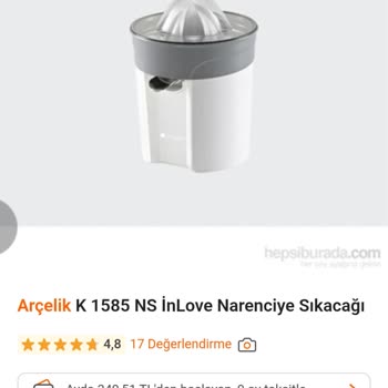 Yeni Alınan Narenciye Sıkacağında Yanık Koku Ve Güvenlik Endişesi