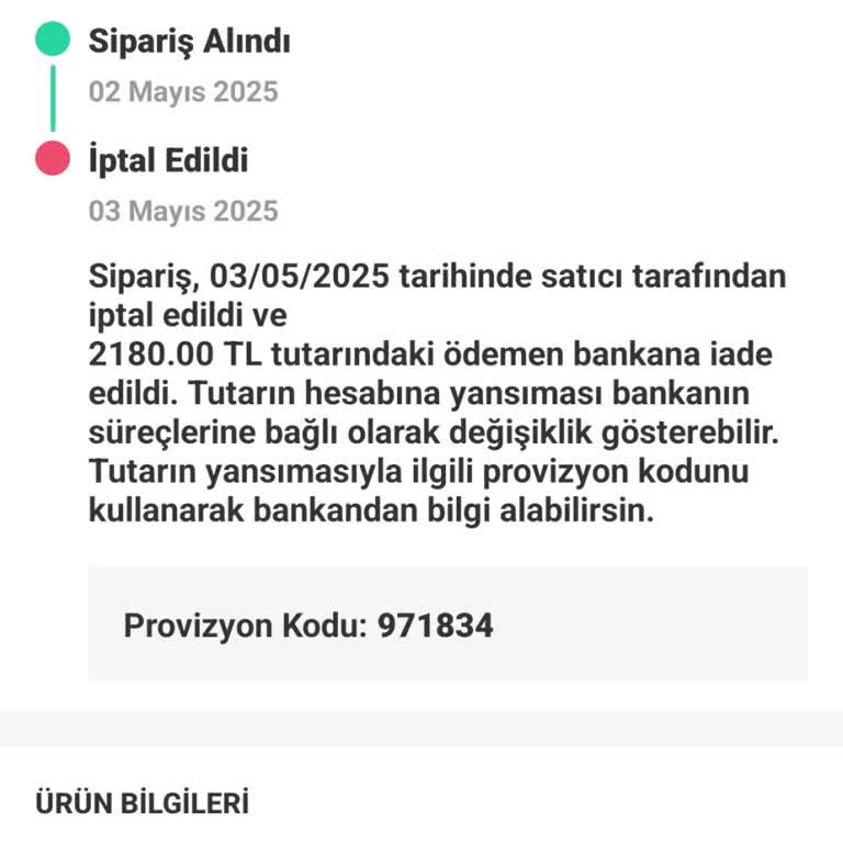Dolap'ta Satıcı İptali Ve Müşteri Mağduriyeti