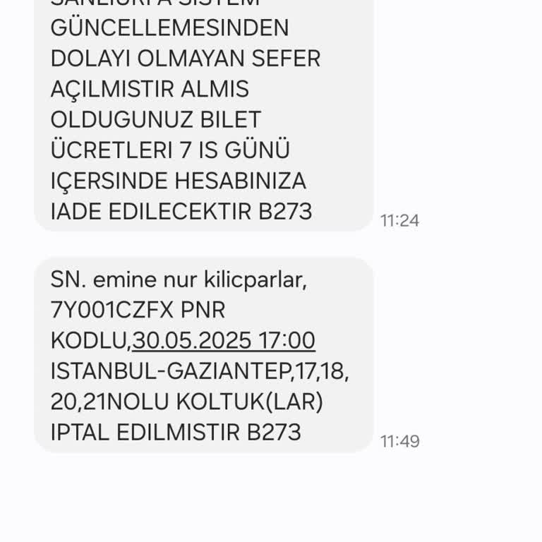 Biletlerim İzinsiz İptal Edildi Müşteri Hizmetine Ulaşamıyorum