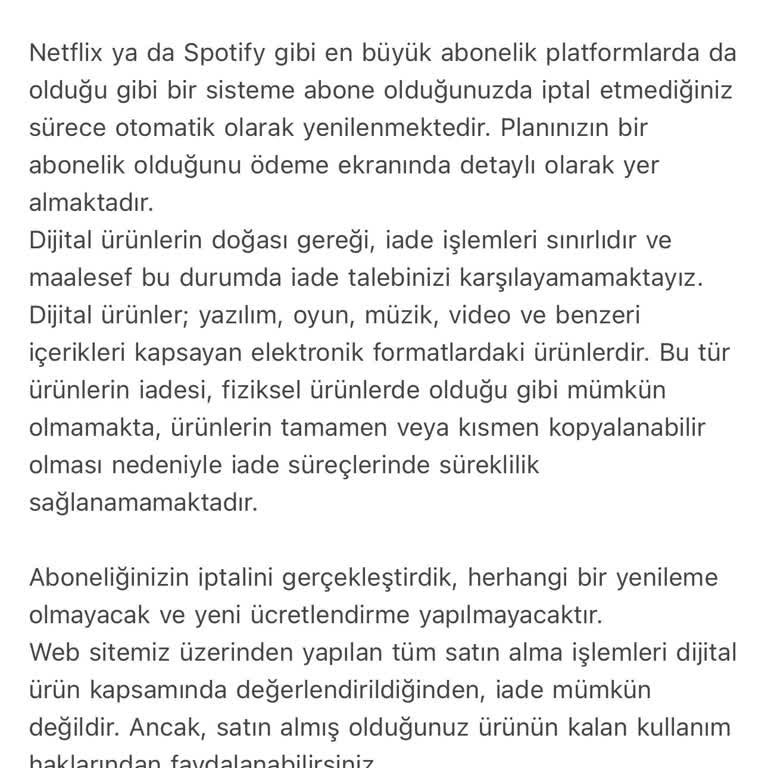 Üyelik İptali Yapılmadı Ve İzinsiz Ücret Kesildi