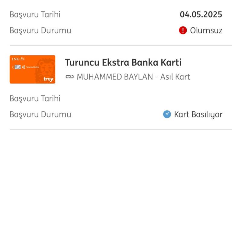 Kredi Notum Yüksek Olmasına Rağmen ING Bank Kredi Kartı Vermiyor