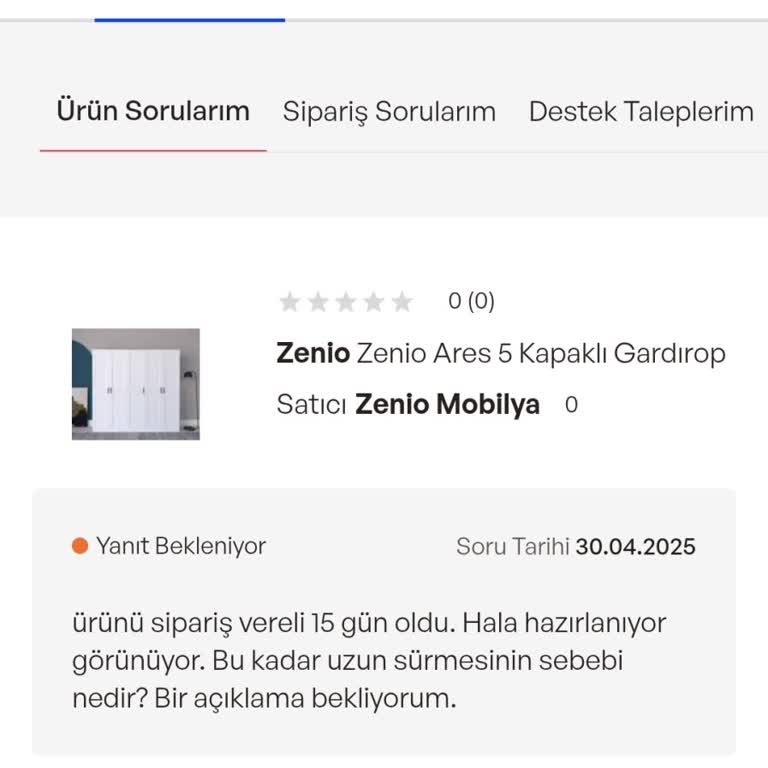 idefix Gardırop Siparişim 20 Gündür Teslim Edilmedi İptal Ve İade Talebim Karşılanmıyor!
