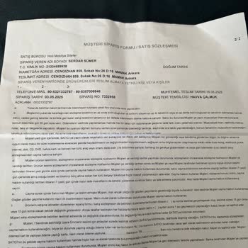 Mondi Home'dan Alınan Ürünlerin İptalinde Yaşanan İletişim Sorunu