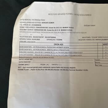 Mondi Home'dan Alınan Ürünlerin İptalinde Yaşanan İletişim Sorunu