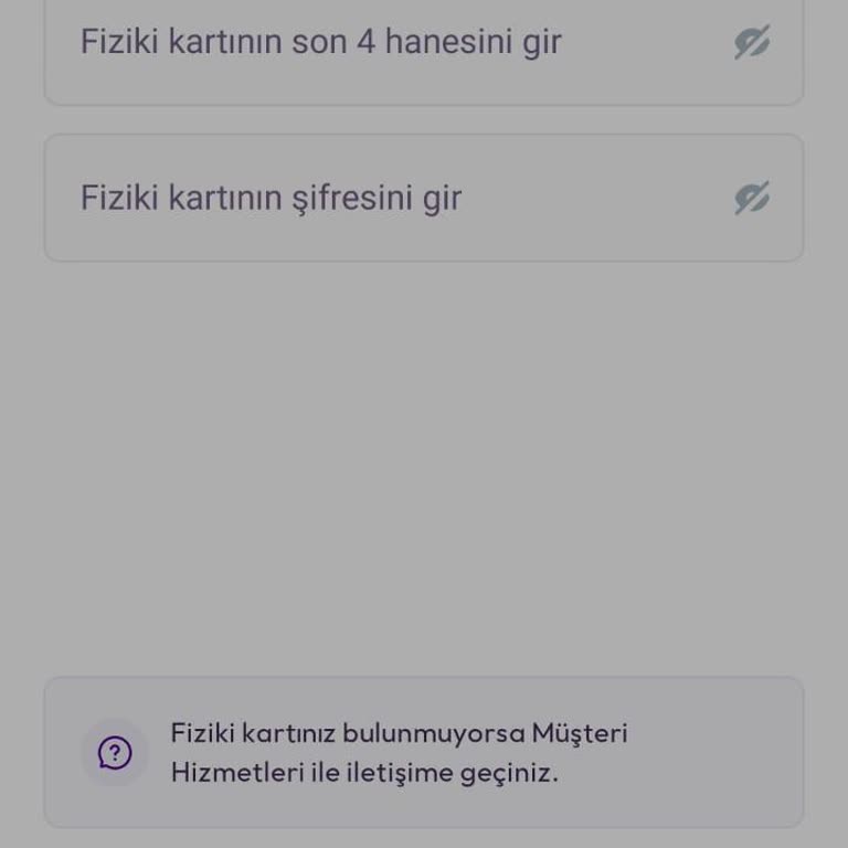 Kartım Gelmedi, Şifrem Bloke Edildi, Müşteri Hizmetlerine Ulaşamıyorum