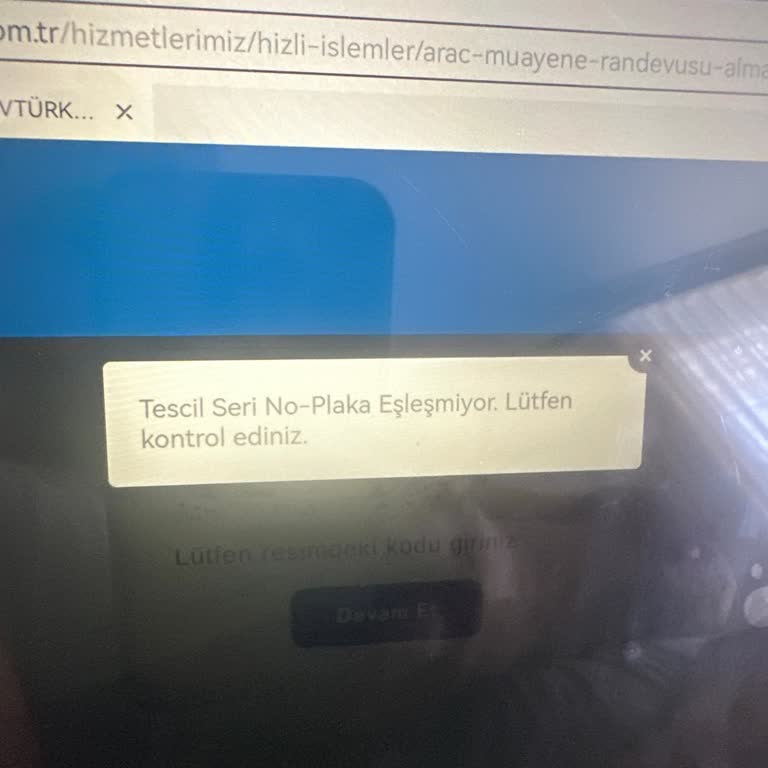 Tüvtürk Sisteminde Plaka Ve Tescil Bilgisi Uyumsuzluğu Mağduriyeti