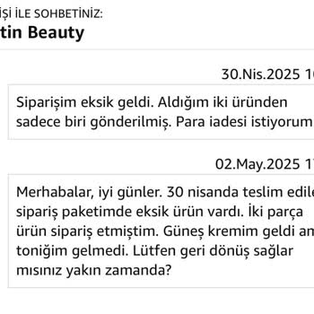 Eksik Ürün Teslimatı Ve Satıcıdan Yanıtsız Kalan Destek Talebi