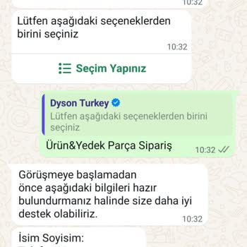 Dyson Yedek Parça Siparişi Ve Müşteri Hizmetleri Sorunu