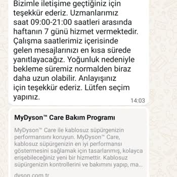Dyson Yedek Parça Siparişi Ve Müşteri Hizmetleri Sorunu