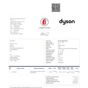 Dyson Yedek Parça Siparişi Ve Müşteri Hizmetleri Sorunu