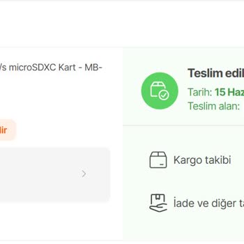 2 Yıl Dolmadan Bozulan SD Kart İçin Değişim Talebi