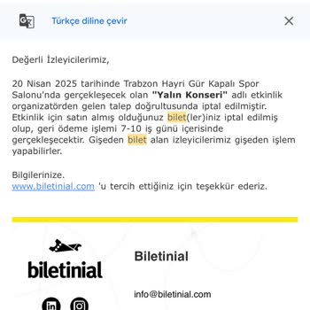 İptal Edilen Konser Ve Geciken Para İadesi Mağduriyeti