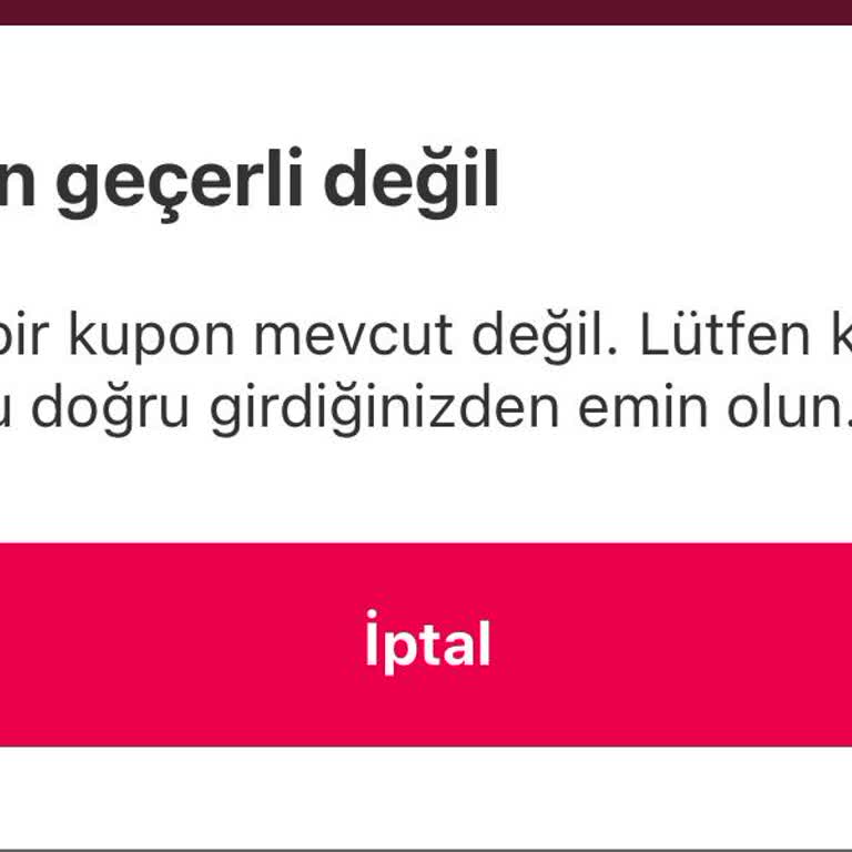 Geçerli Edenred Dijital Kodunu Yemeksepeti'nde Kullanamıyorum, Çözüm Bekliyorum