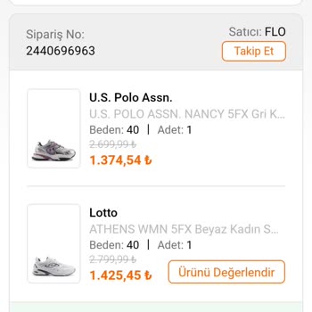 FLO Ayakkabı Aynı Ürünün Farklı Rengini Değiştiremiyorum Müşteri Memnuniyeti Sağlanmıyor