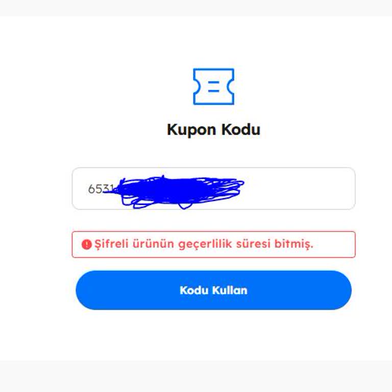 Kupon Kodumun Geçersiz Görünmesi Nedeniyle Mağduriyet Yaşıyorum
