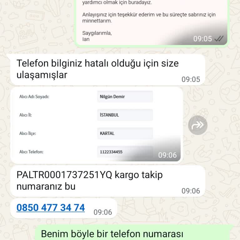 Yanlış Telefon Numarası Nedeniyle Teslim Edilmeyen Ürün Ve Çözümsüzlük