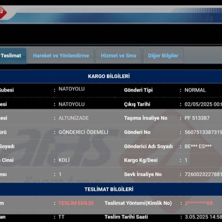 Teslim Edilmediği Halde Teslim Edildi Olarak Görünen Kargo Mağduriyeti