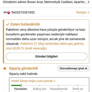 Siparişlerim Uzun Süredir Teslim Edilmiyor, Sürekli Taşıma Halinde Görünüyor