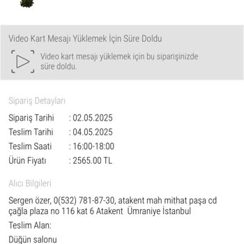 Görseldeki Çelenk İle Gönderilen Arasındaki Fark Hayal Kırıklığı Yarattı