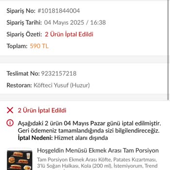 Siparişim Haksız Yere İptal Edildi, Mağdur Edildim