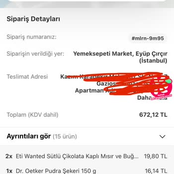 Yemeksepeti Market Siparişim Zamanında Teslim Edilmedi