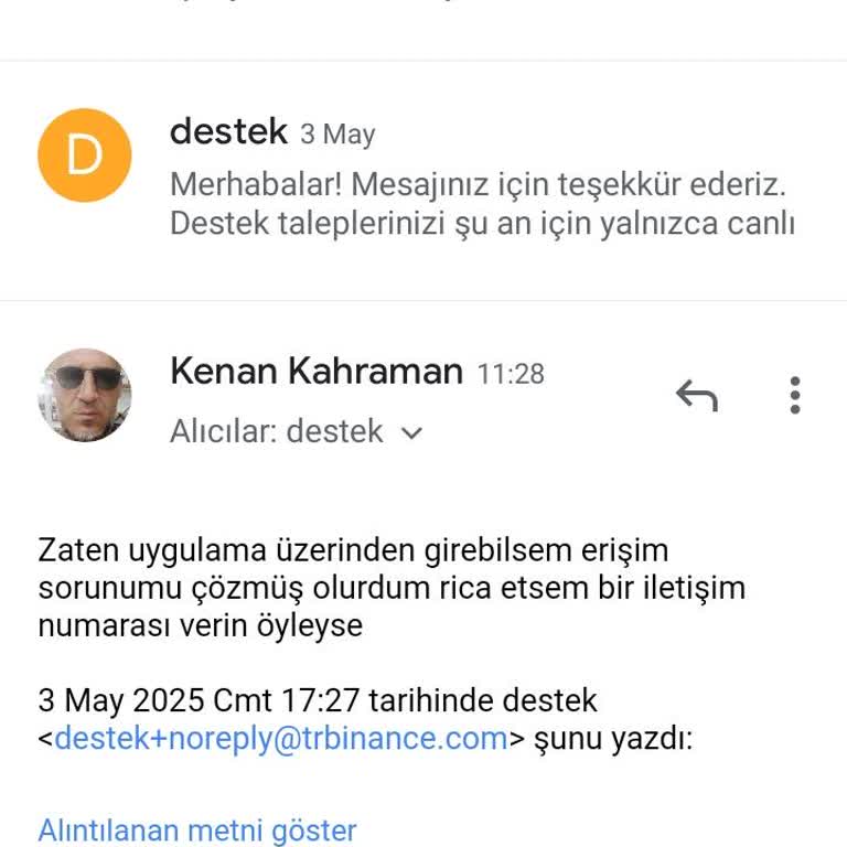 Binance TR Hesabına Erişimde İletişim Engeli Ve Destek Sorunu