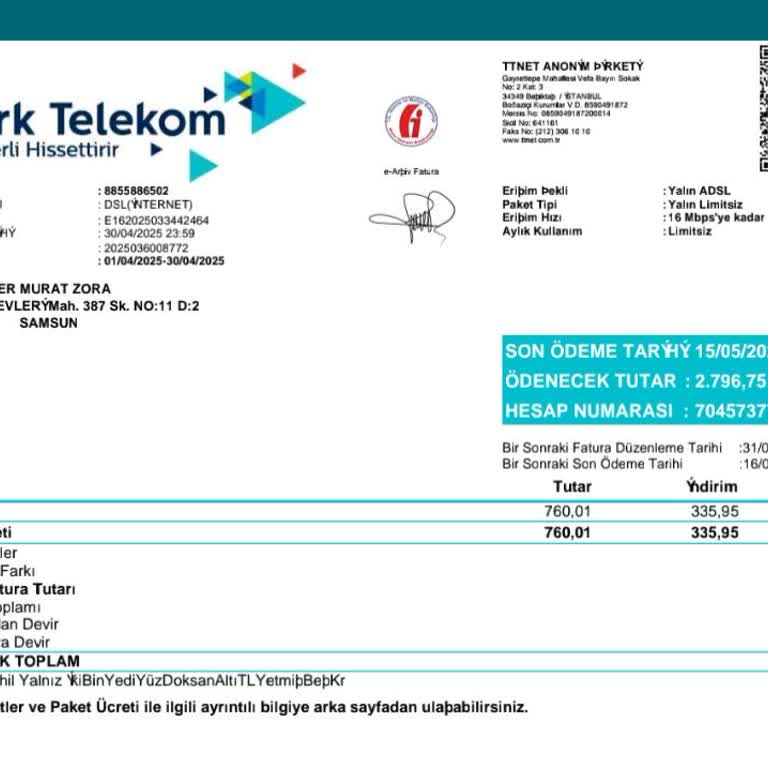 Türk Telekom Mobil Uygulama Üzerinden Yenilenen Abonelikte Beklenmeyen Yüksek Fatura Ve İtiraz Sorunu