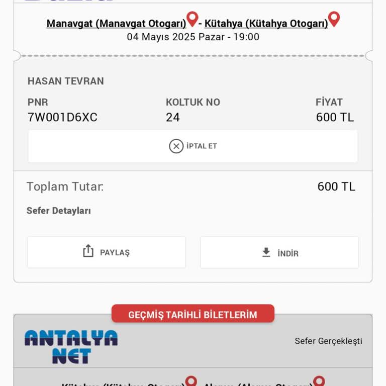Biletim Bilgilendirme Yapılmadan Farklı Tarihe Aktarıldı