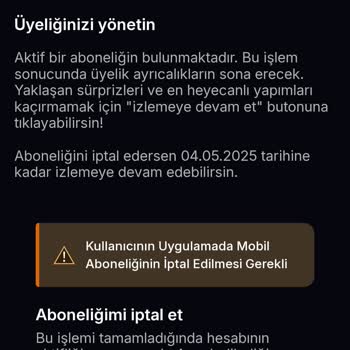 Gain Üyelik İptalinde Uygulama Ve Web Sitesi Arasında Sıkışıp Kaldım